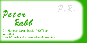peter rabb business card